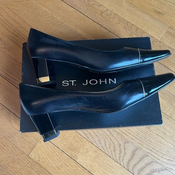 St John Tina black heels size 9.5 - Picture 4 of 8